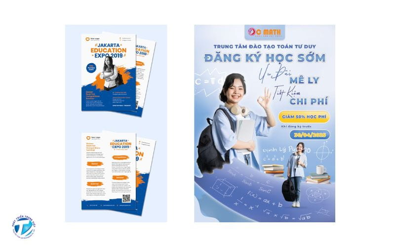Mẫu tờ rơi giới thiệu sản phẩm giáo dục, khóa học